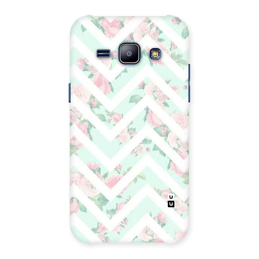 Pastel Floral Zig Zag Back Case for Galaxy J1