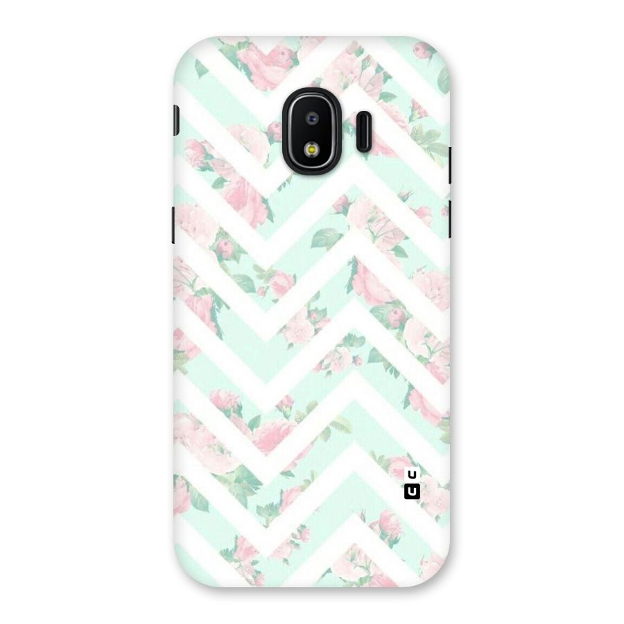 Pastel Floral Zig Zag Back Case for Galaxy J2 Pro 2018