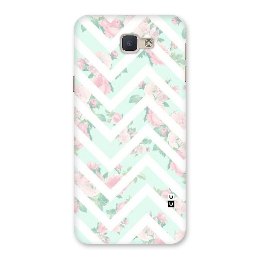 Pastel Floral Zig Zag Back Case for Galaxy J5 Prime