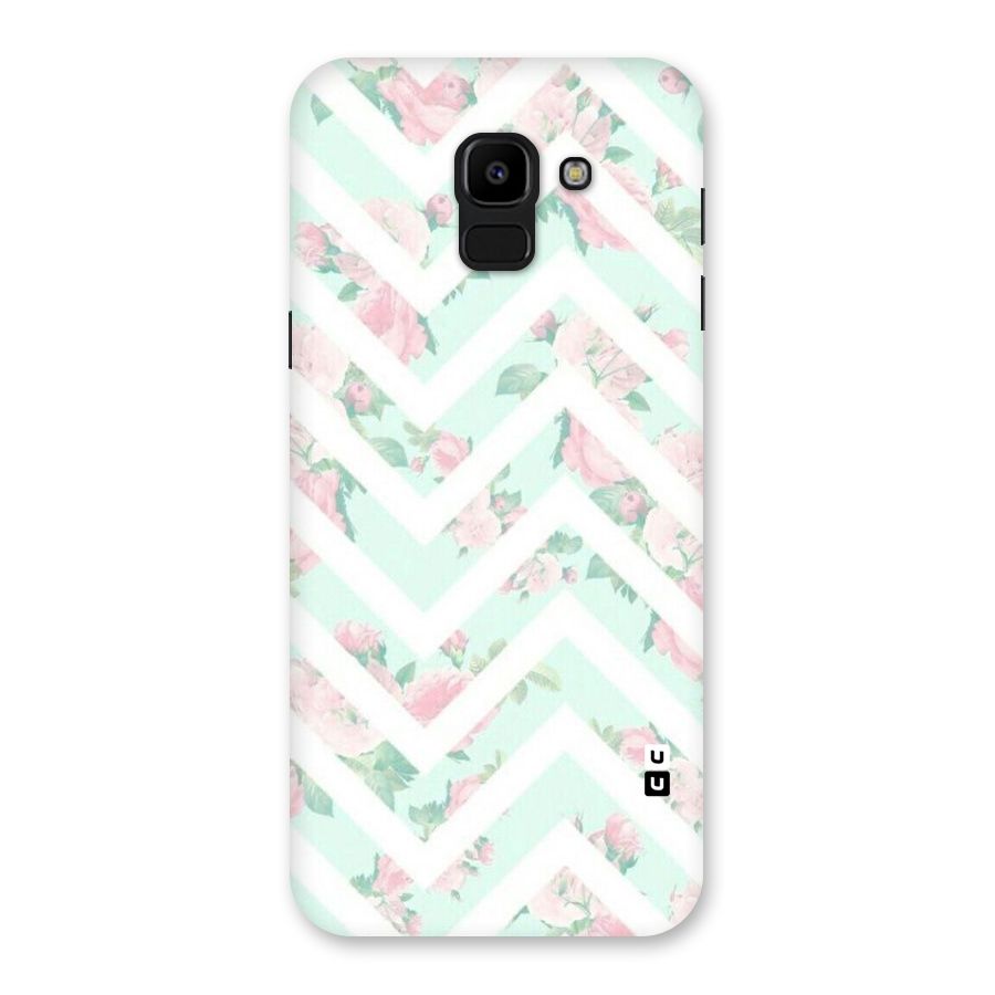 Pastel Floral Zig Zag Back Case for Galaxy J6