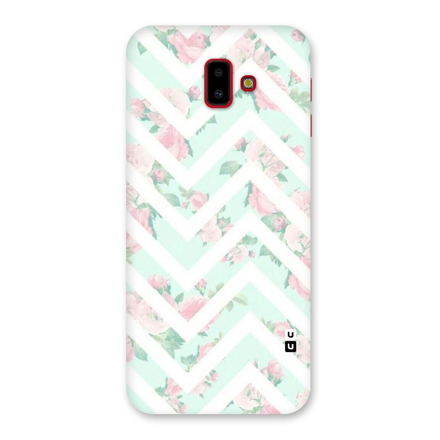 Pastel Floral Zig Zag Back Case for Galaxy J6 Plus