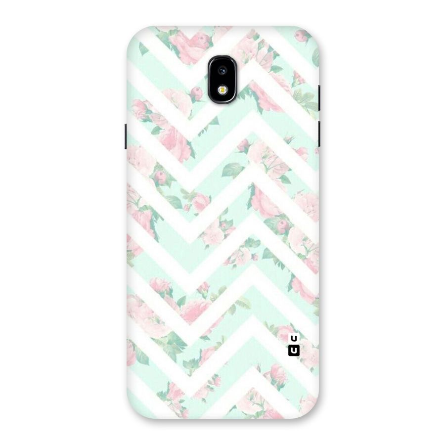Pastel Floral Zig Zag Back Case for Galaxy J7 Pro