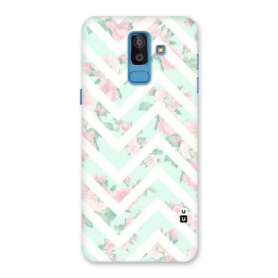 Pastel Floral Zig Zag Back Case for Galaxy J8