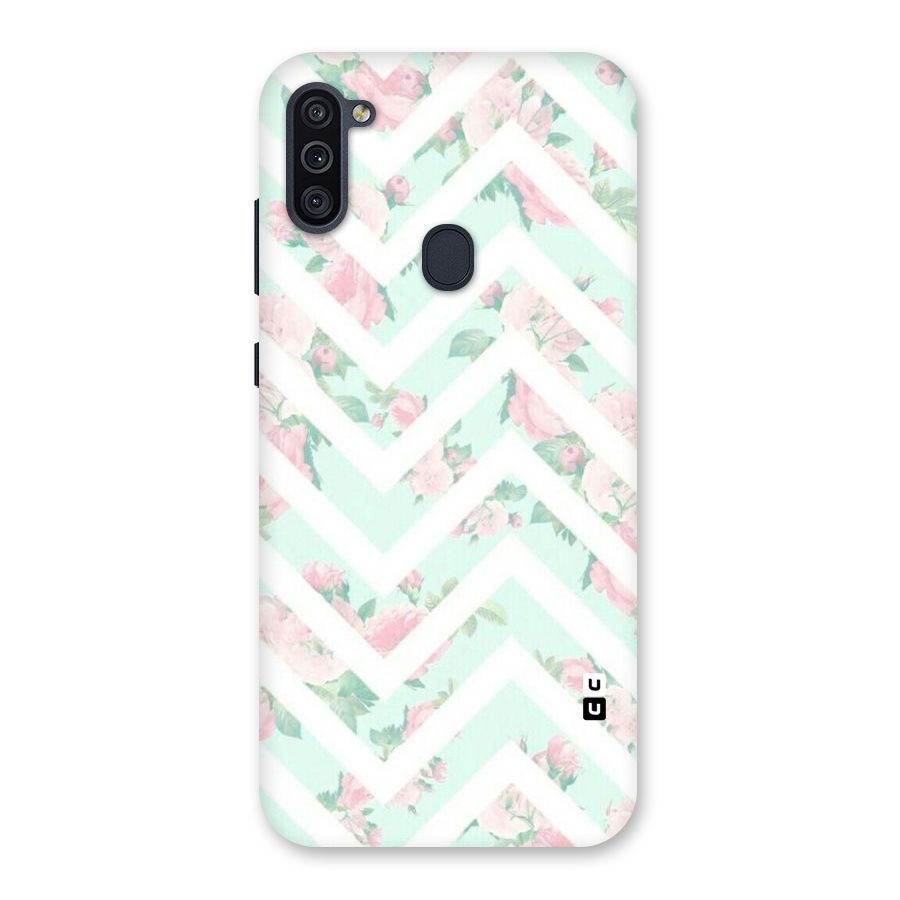 Pastel Floral Zig Zag Back Case for Galaxy M11