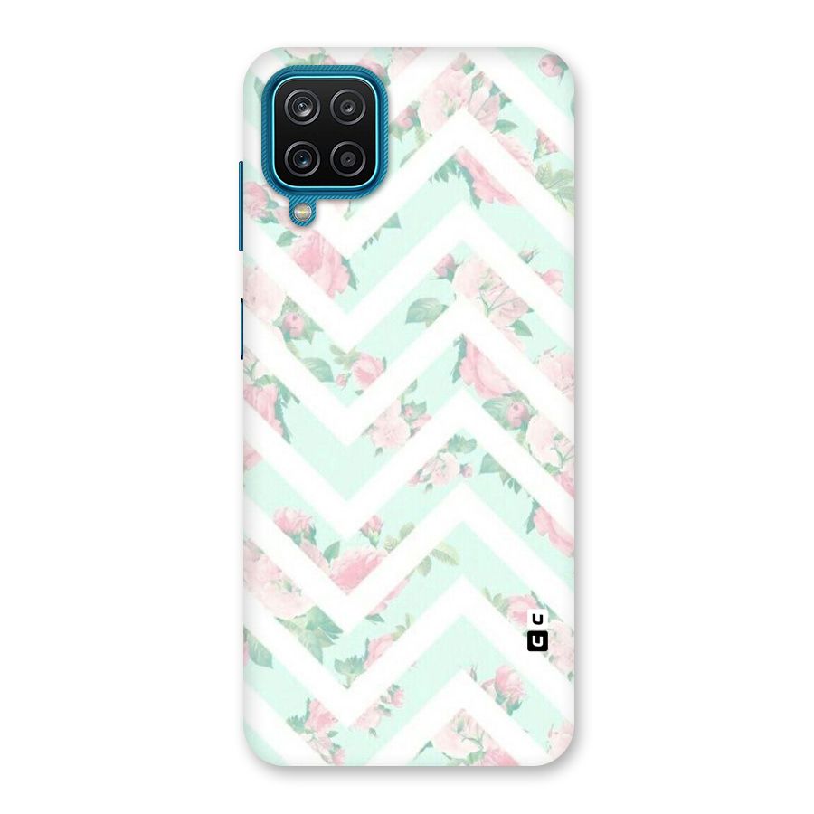 Pastel Floral Zig Zag Back Case for Galaxy M12