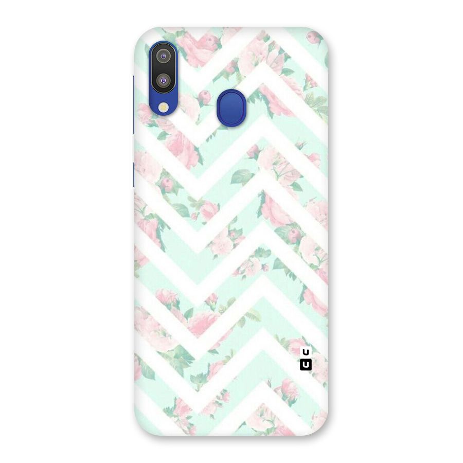 Pastel Floral Zig Zag Back Case for Galaxy M20