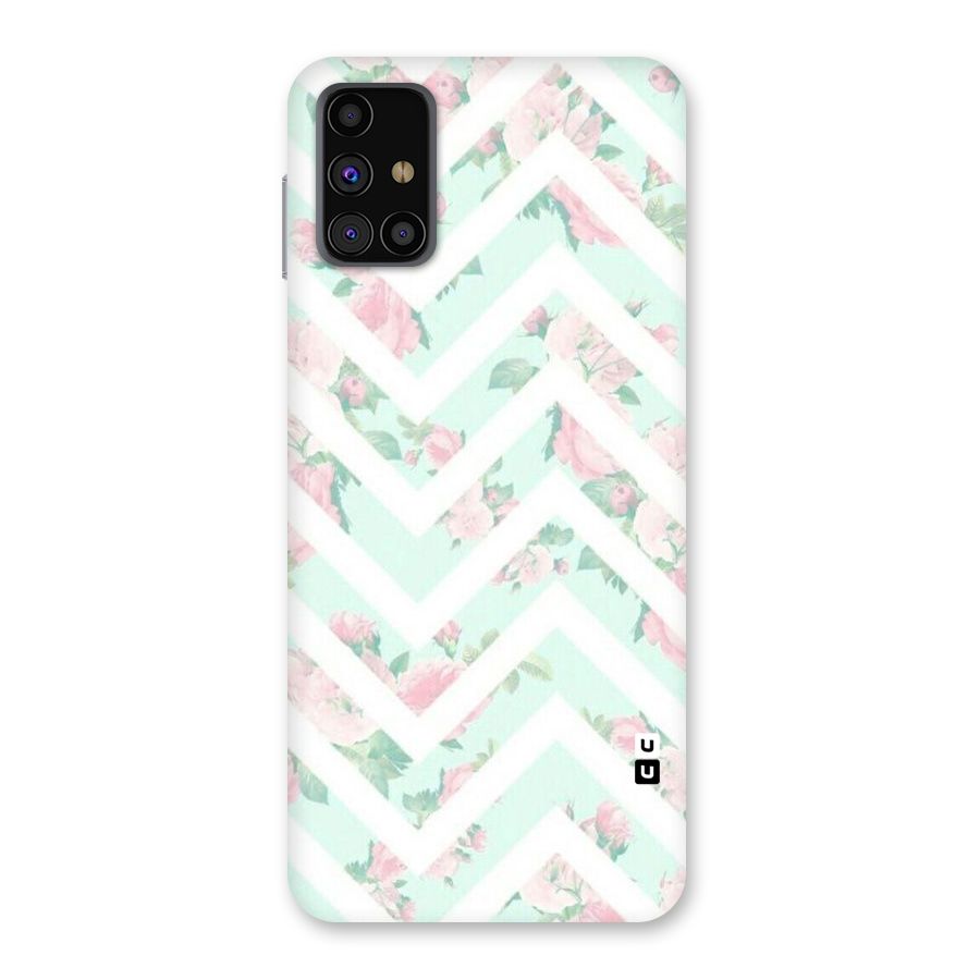 Pastel Floral Zig Zag Back Case for Galaxy M31s
