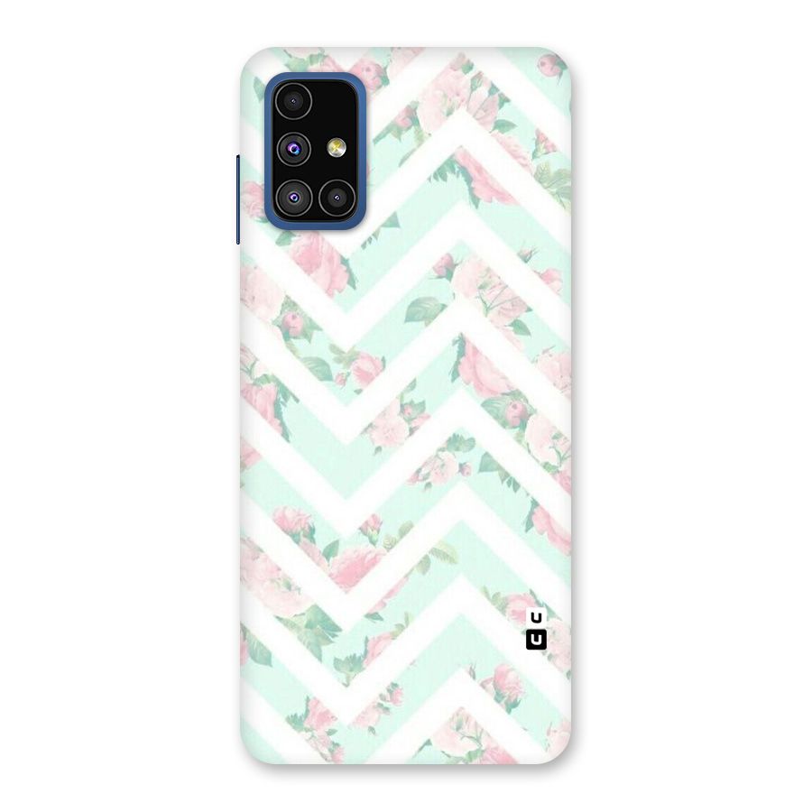 Pastel Floral Zig Zag Back Case for Galaxy M51