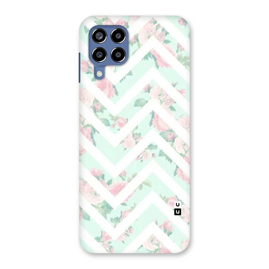 Pastel Floral Zig Zag Back Case for Galaxy M53 5G