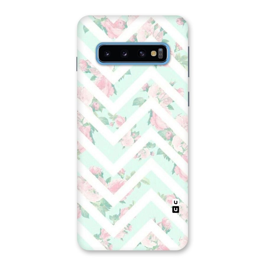 Pastel Floral Zig Zag Back Case for Galaxy S10