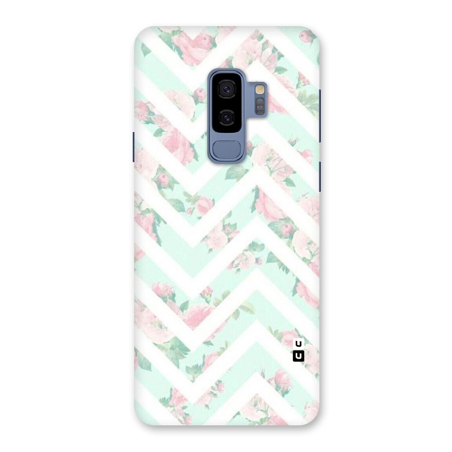 Pastel Floral Zig Zag Back Case for Galaxy S9 Plus