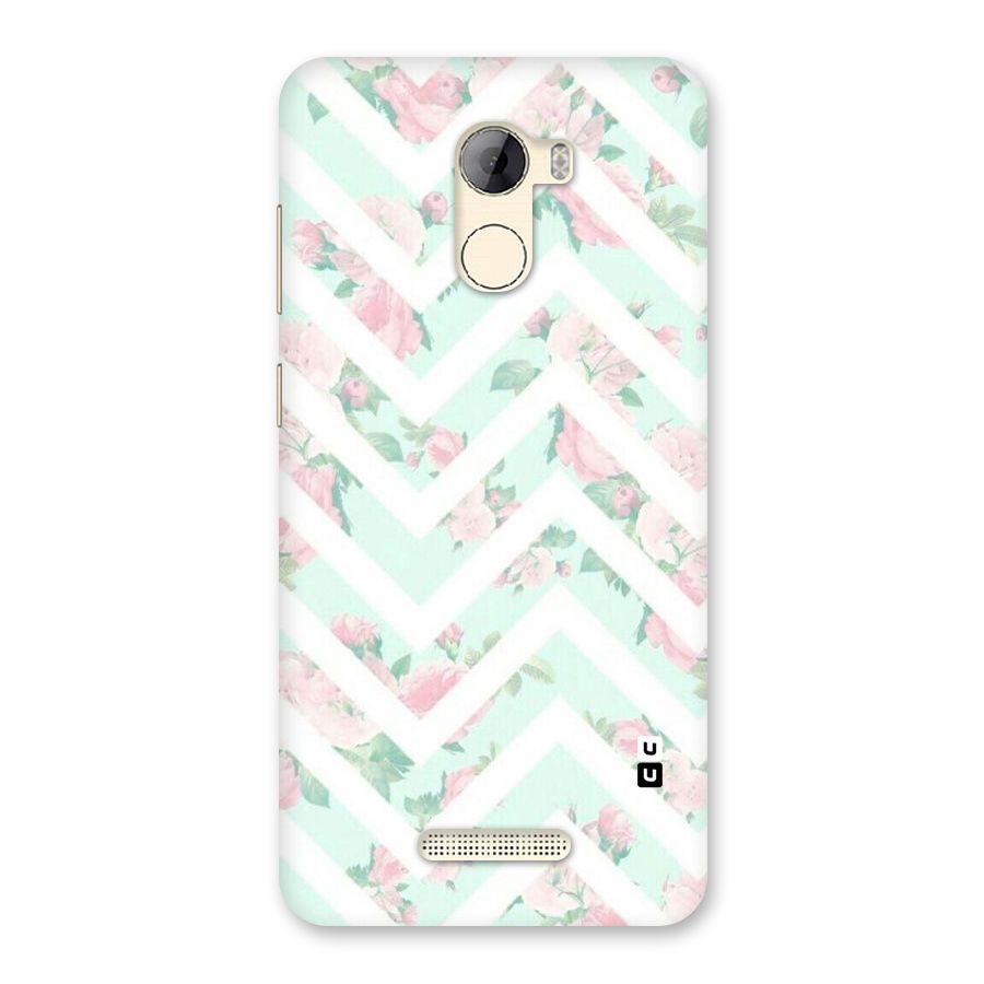 Pastel Floral Zig Zag Back Case for Gionee A1 LIte