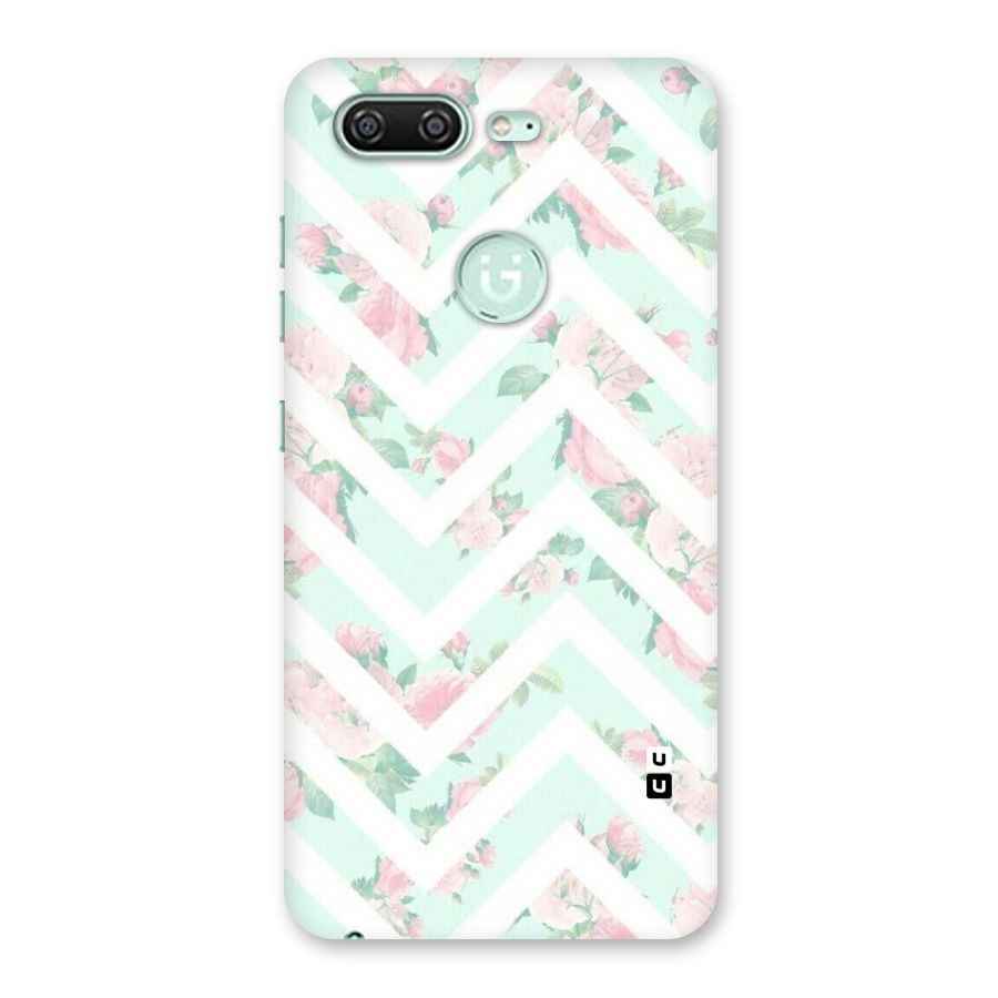 Pastel Floral Zig Zag Back Case for Gionee S10