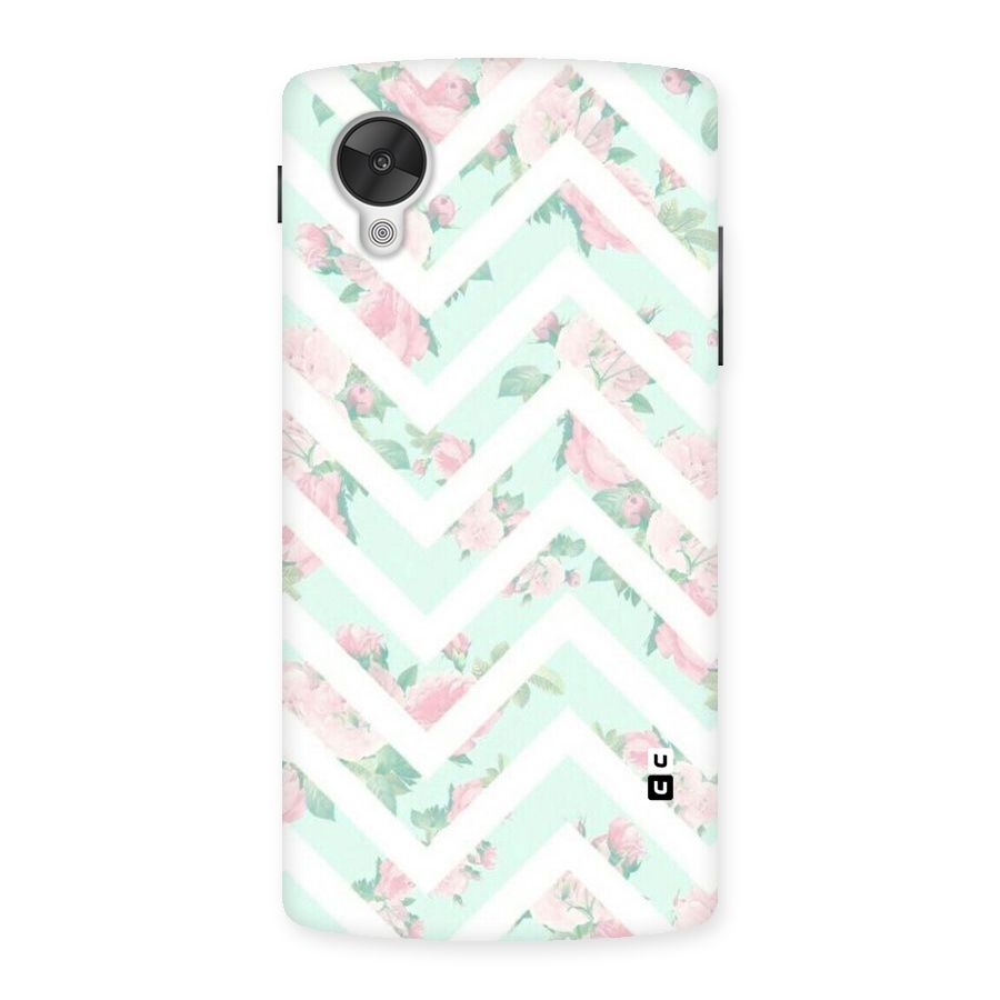 Pastel Floral Zig Zag Back Case for Google Nexsus 5