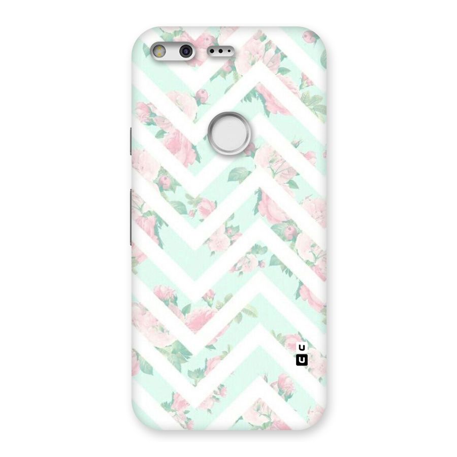 Pastel Floral Zig Zag Back Case for Google Pixel