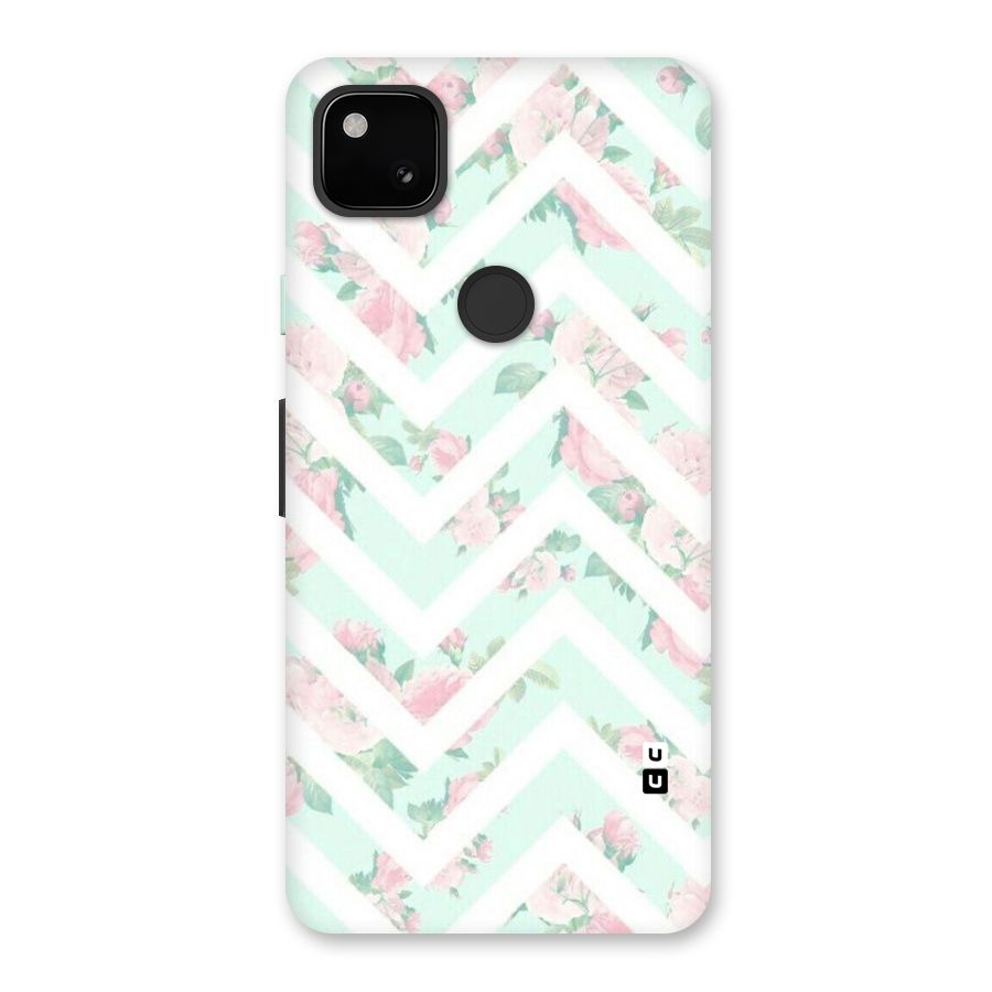 Pastel Floral Zig Zag Back Case for Google Pixel 4a