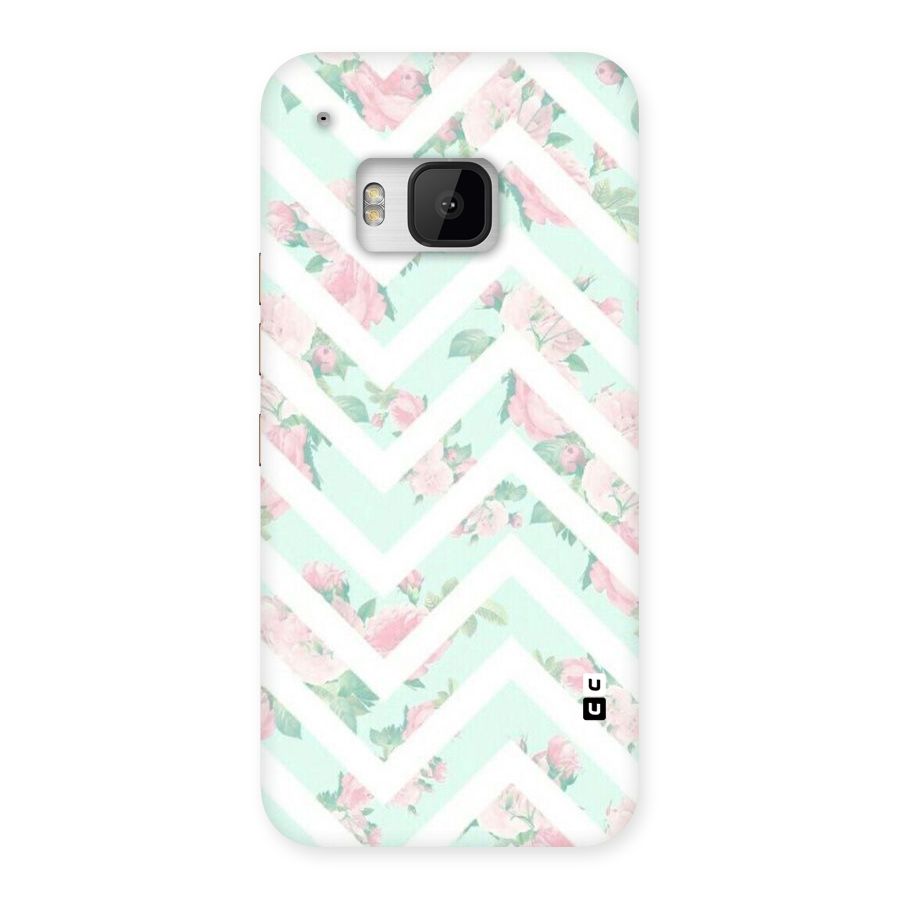 Pastel Floral Zig Zag Back Case for HTC One M9