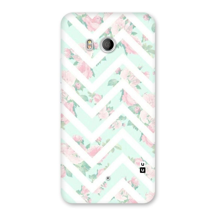 Pastel Floral Zig Zag Back Case for HTC U11
