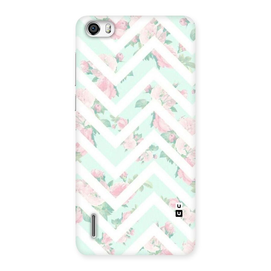 Pastel Floral Zig Zag Back Case for Honor 6
