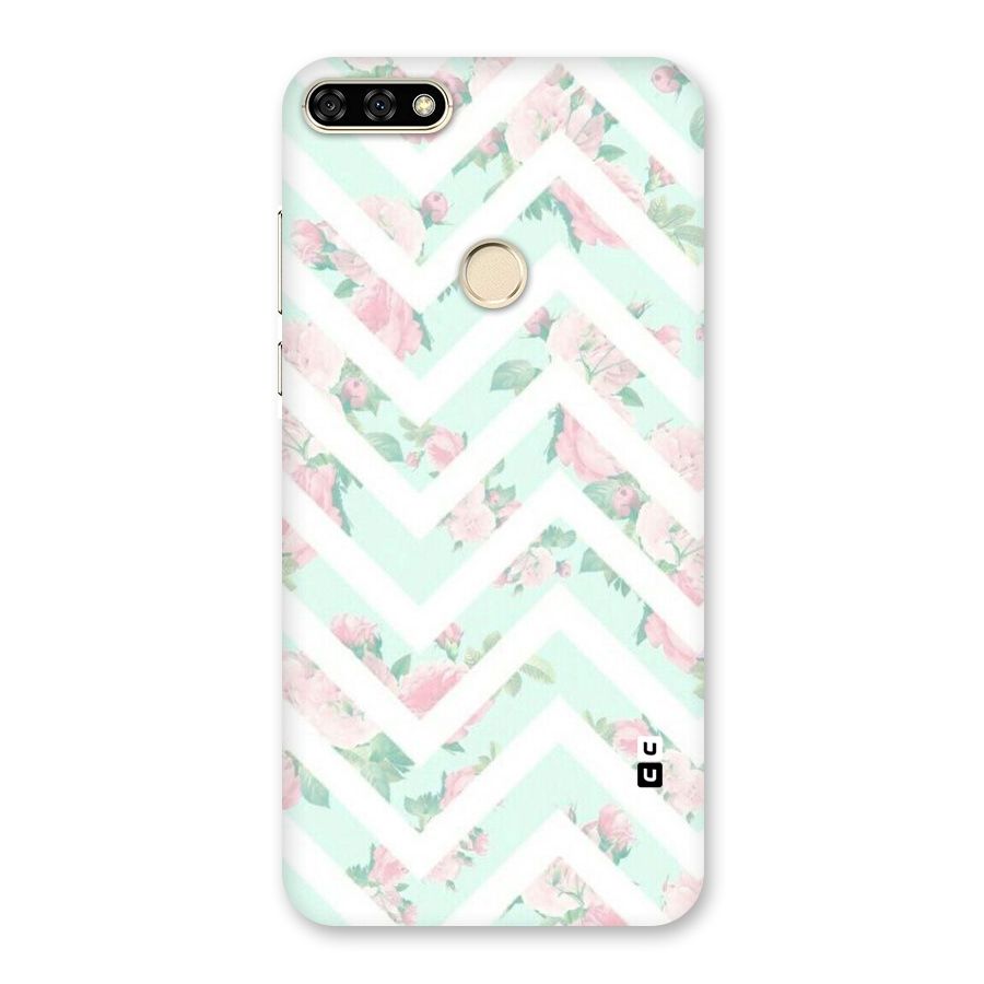 Pastel Floral Zig Zag Back Case for Honor 7A
