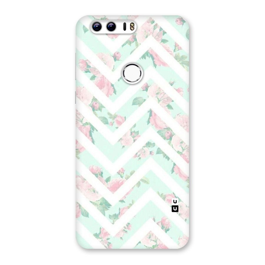 Pastel Floral Zig Zag Back Case for Honor 8