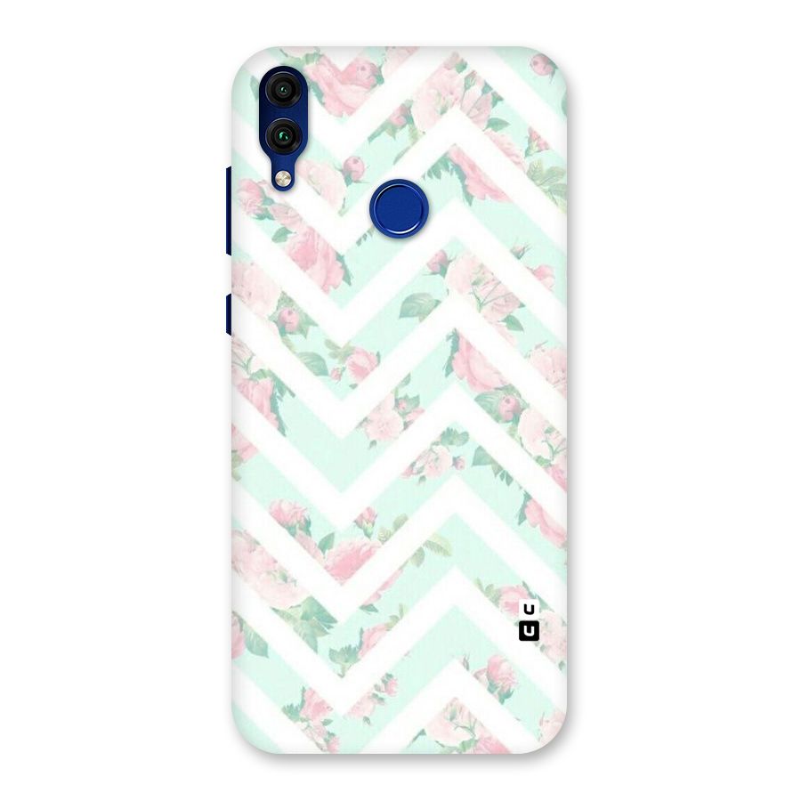 Pastel Floral Zig Zag Back Case for Honor 8C