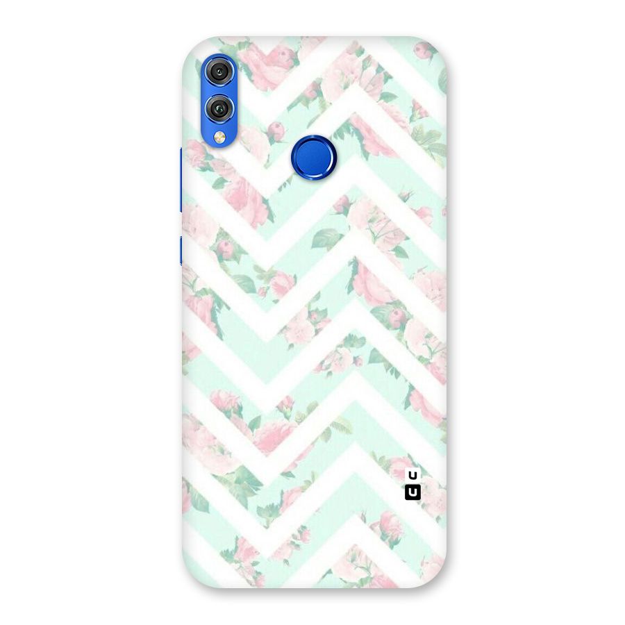 Pastel Floral Zig Zag Back Case for Honor 8X