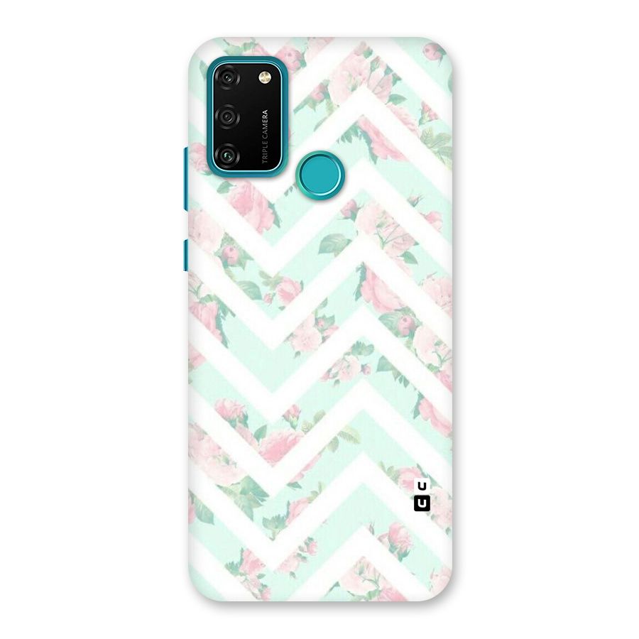 Pastel Floral Zig Zag Back Case for Honor 9A