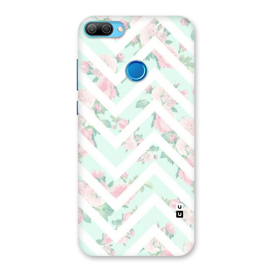 Pastel Floral Zig Zag Back Case for Honor 9N