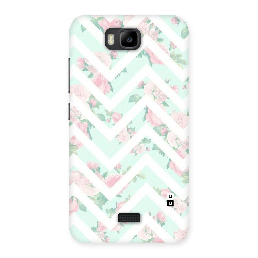 Pastel Floral Zig Zag Back Case for Honor Bee