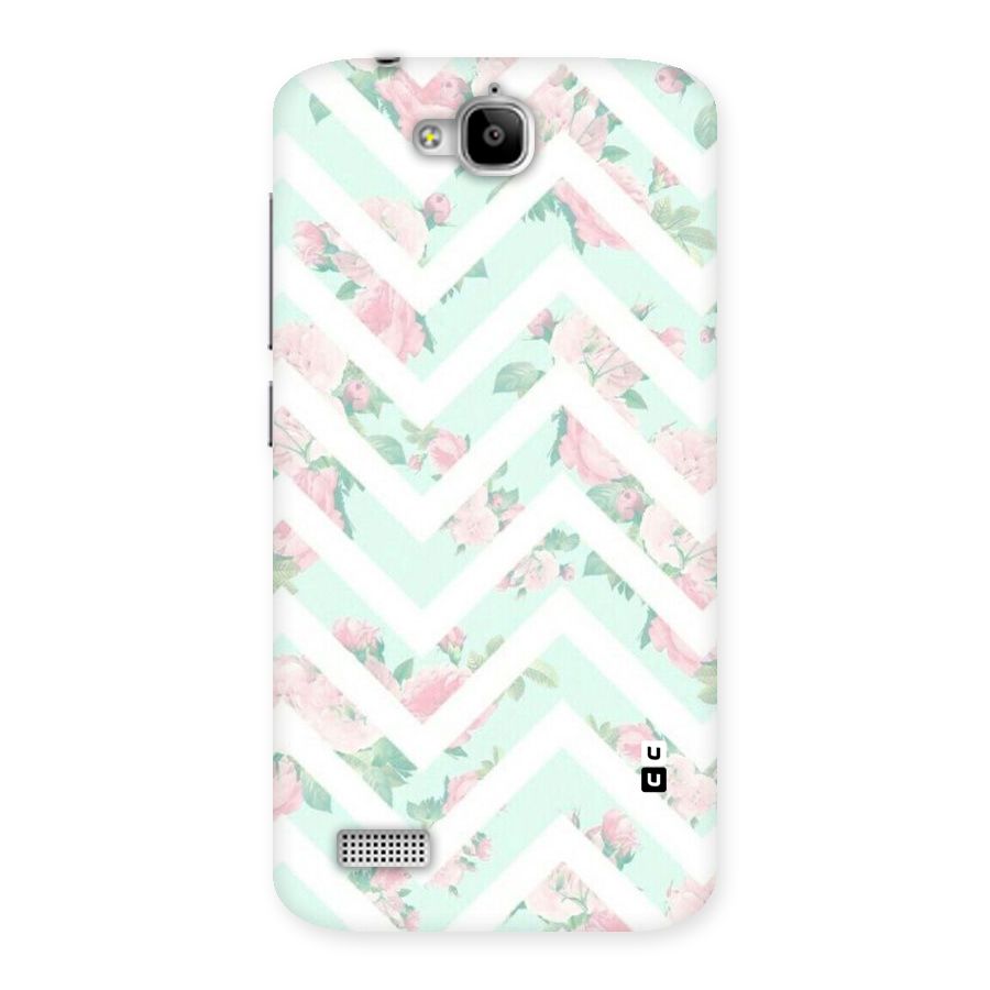 Pastel Floral Zig Zag Back Case for Honor Holly