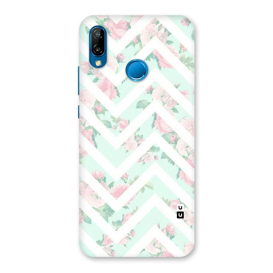 Pastel Floral Zig Zag Back Case for Huawei P20 Lite