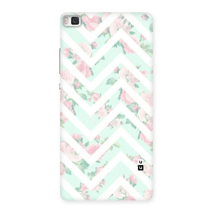 Pastel Floral Zig Zag Back Case for Huawei P8