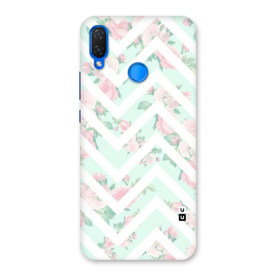 Pastel Floral Zig Zag Back Case for Huawei P Smart+