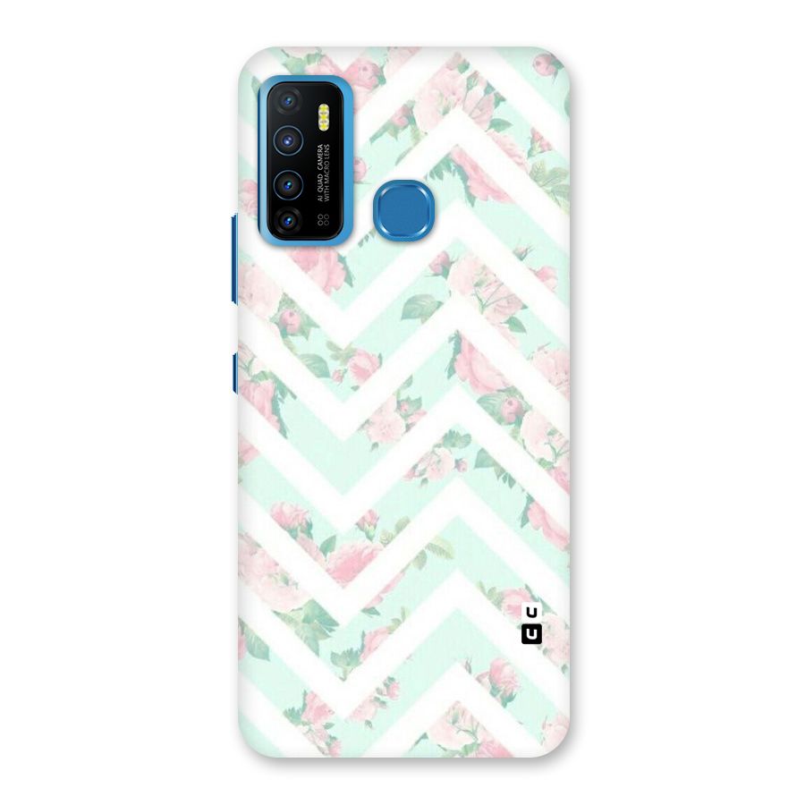 Pastel Floral Zig Zag Back Case for Infinix Hot 9