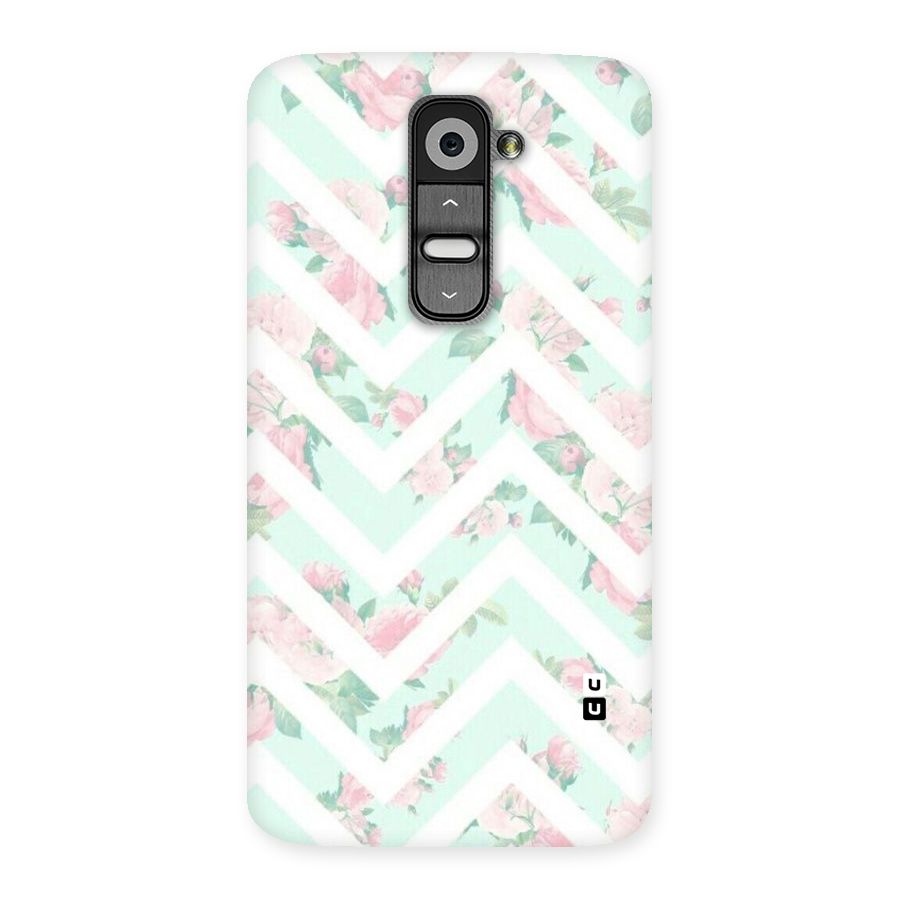 Pastel Floral Zig Zag Back Case for LG G2