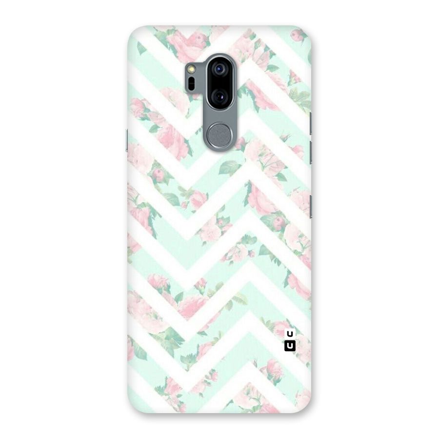 Pastel Floral Zig Zag Back Case for LG G7