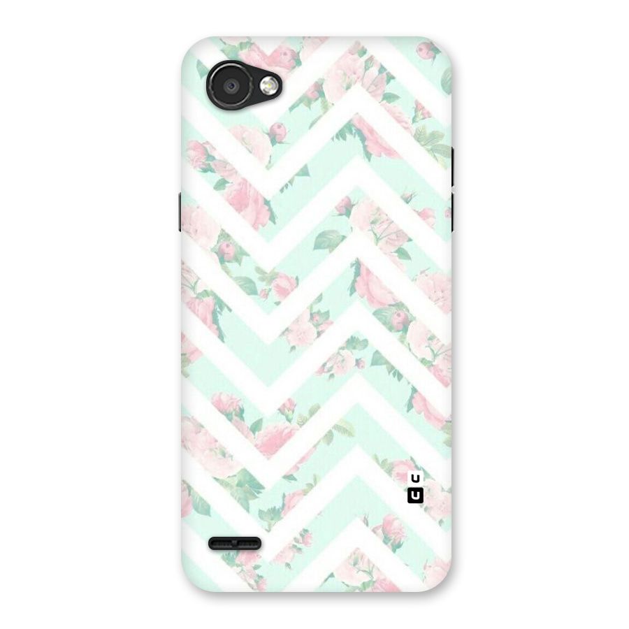 Pastel Floral Zig Zag Back Case for LG Q6