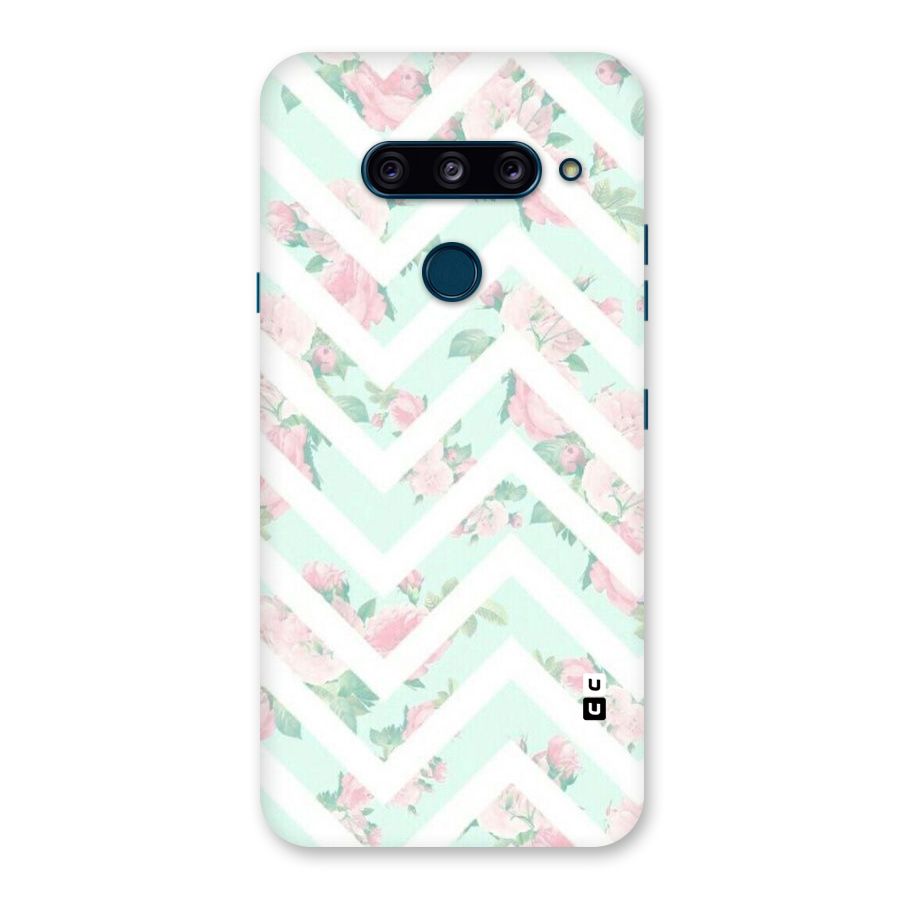 Pastel Floral Zig Zag Back Case for LG  V40 ThinQ
