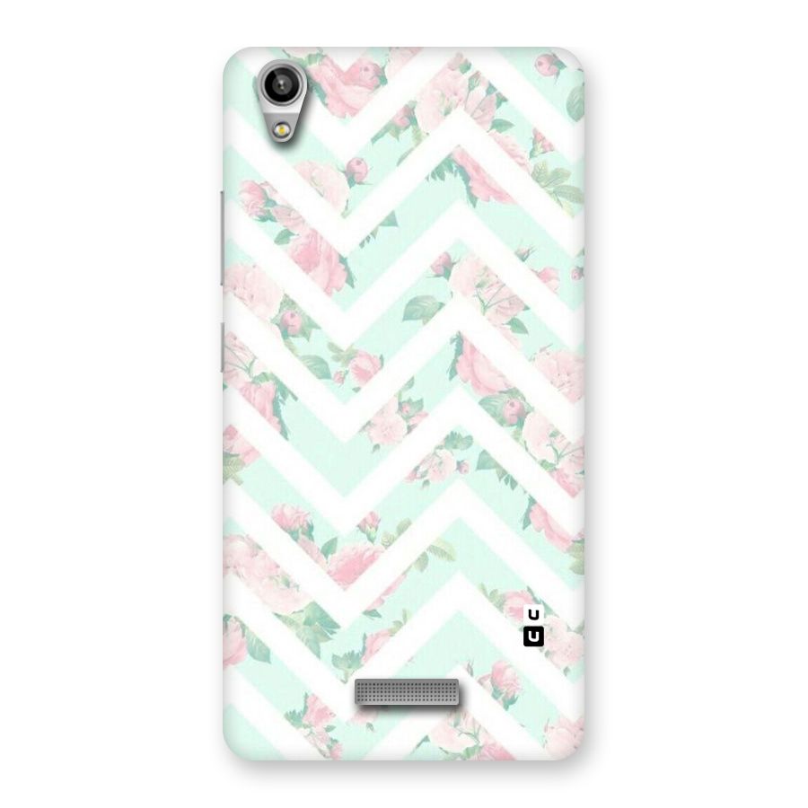Pastel Floral Zig Zag Back Case for Lava-Pixel-V1