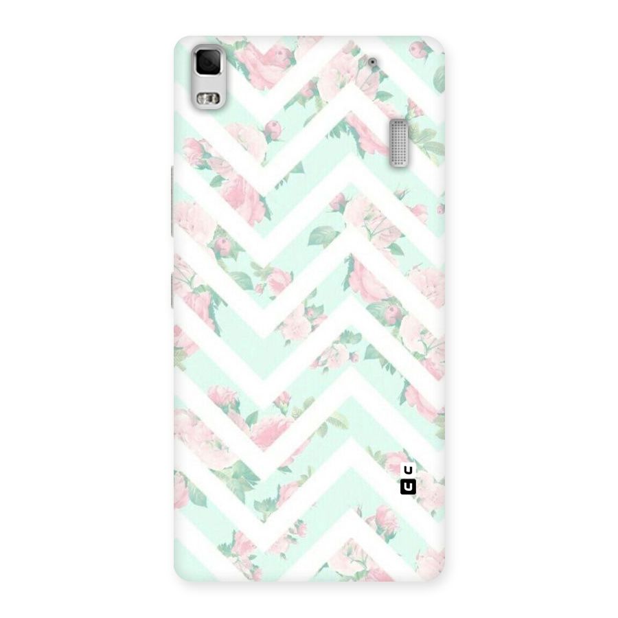 Pastel Floral Zig Zag Back Case for Lenovo K3 Note