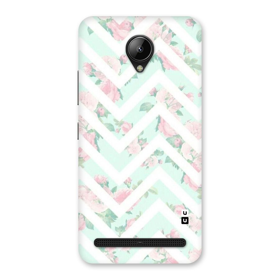 Pastel Floral Zig Zag Back Case for Lenovo C2