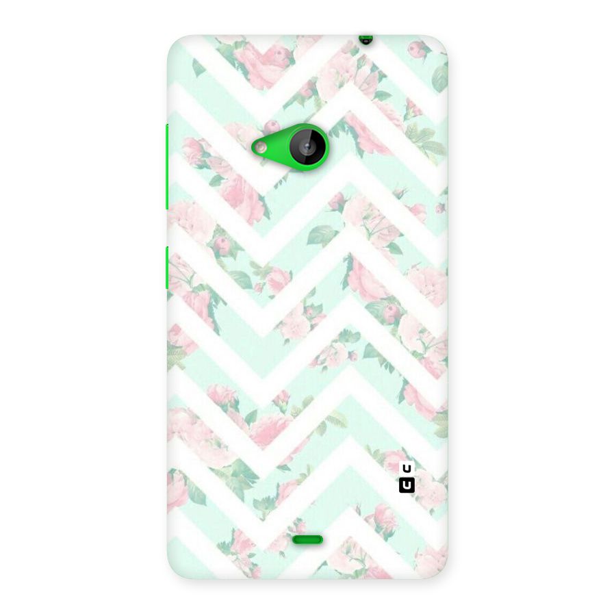 Pastel Floral Zig Zag Back Case for Lumia 535