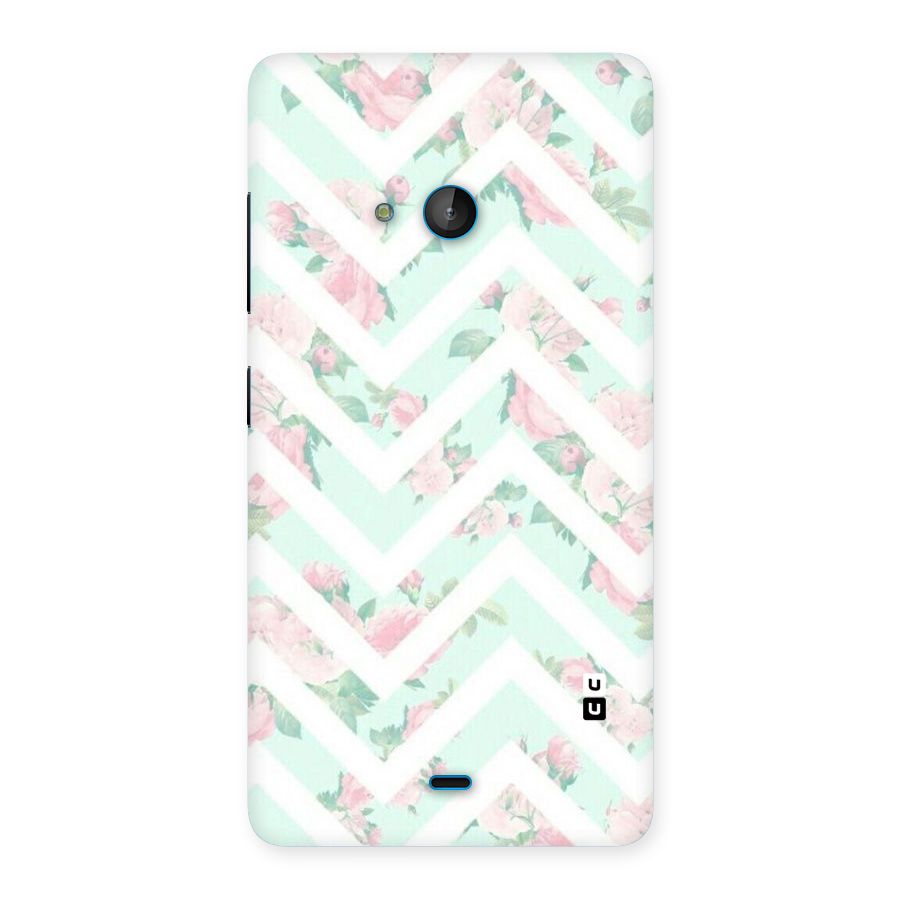 Pastel Floral Zig Zag Back Case for Lumia 540