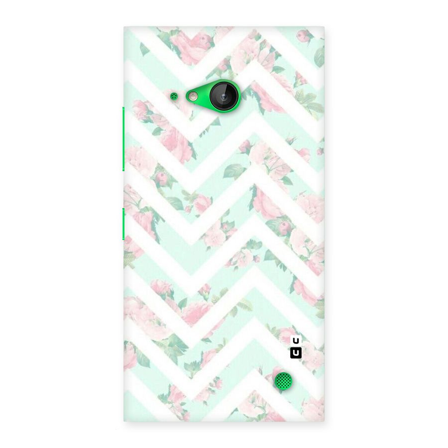 Pastel Floral Zig Zag Back Case for Lumia 730