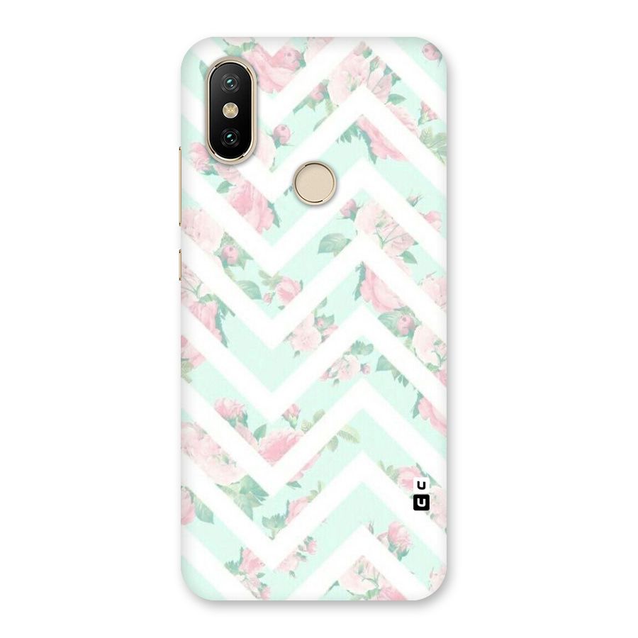 Pastel Floral Zig Zag Back Case for Mi A2