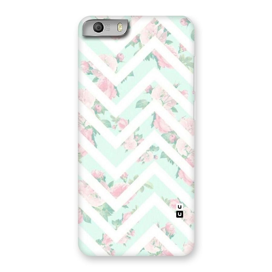 Pastel Floral Zig Zag Back Case for Micromax Canvas Knight 2