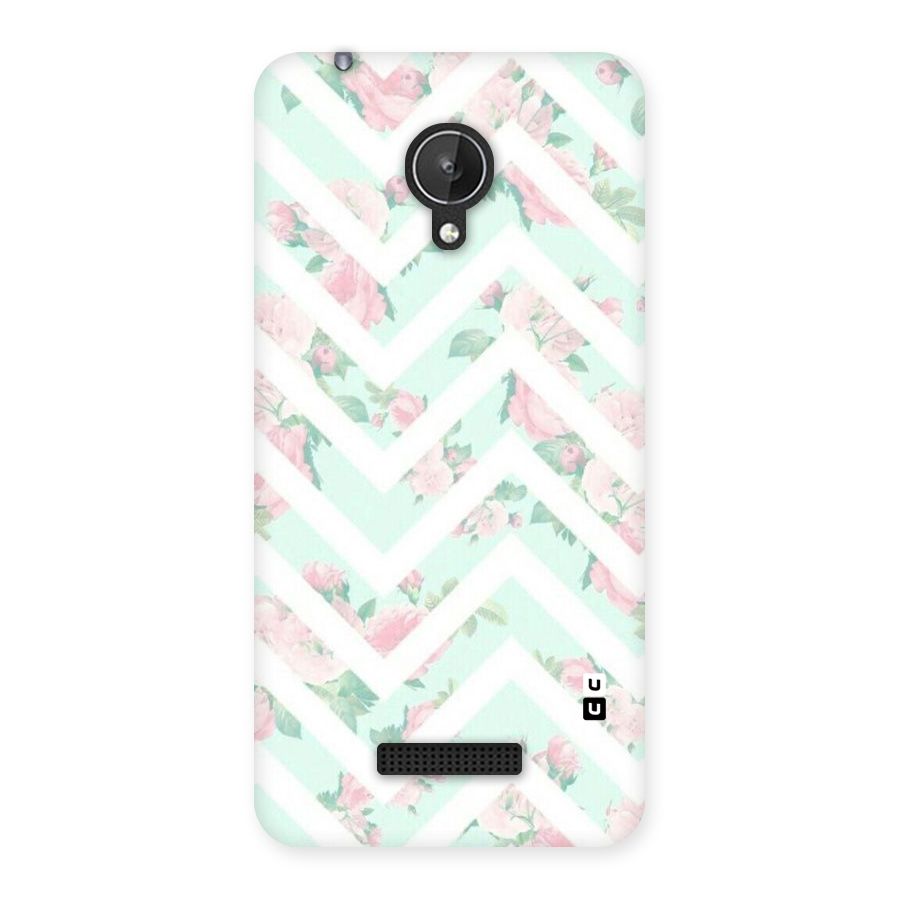 Pastel Floral Zig Zag Back Case for Micromax Canvas Spark Q380