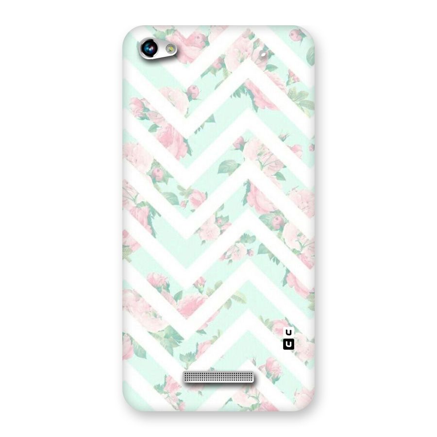 Pastel Floral Zig Zag Back Case for Micromax Hue 2
