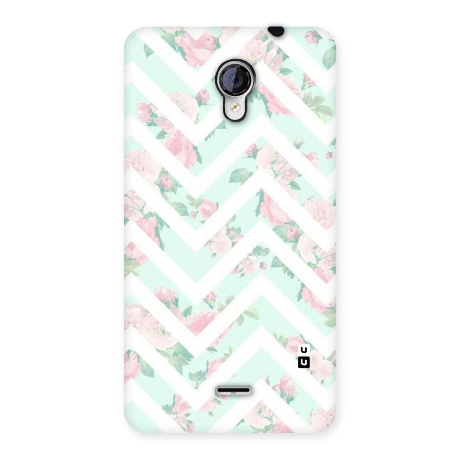 Pastel Floral Zig Zag Back Case for Micromax Unite 2 A106